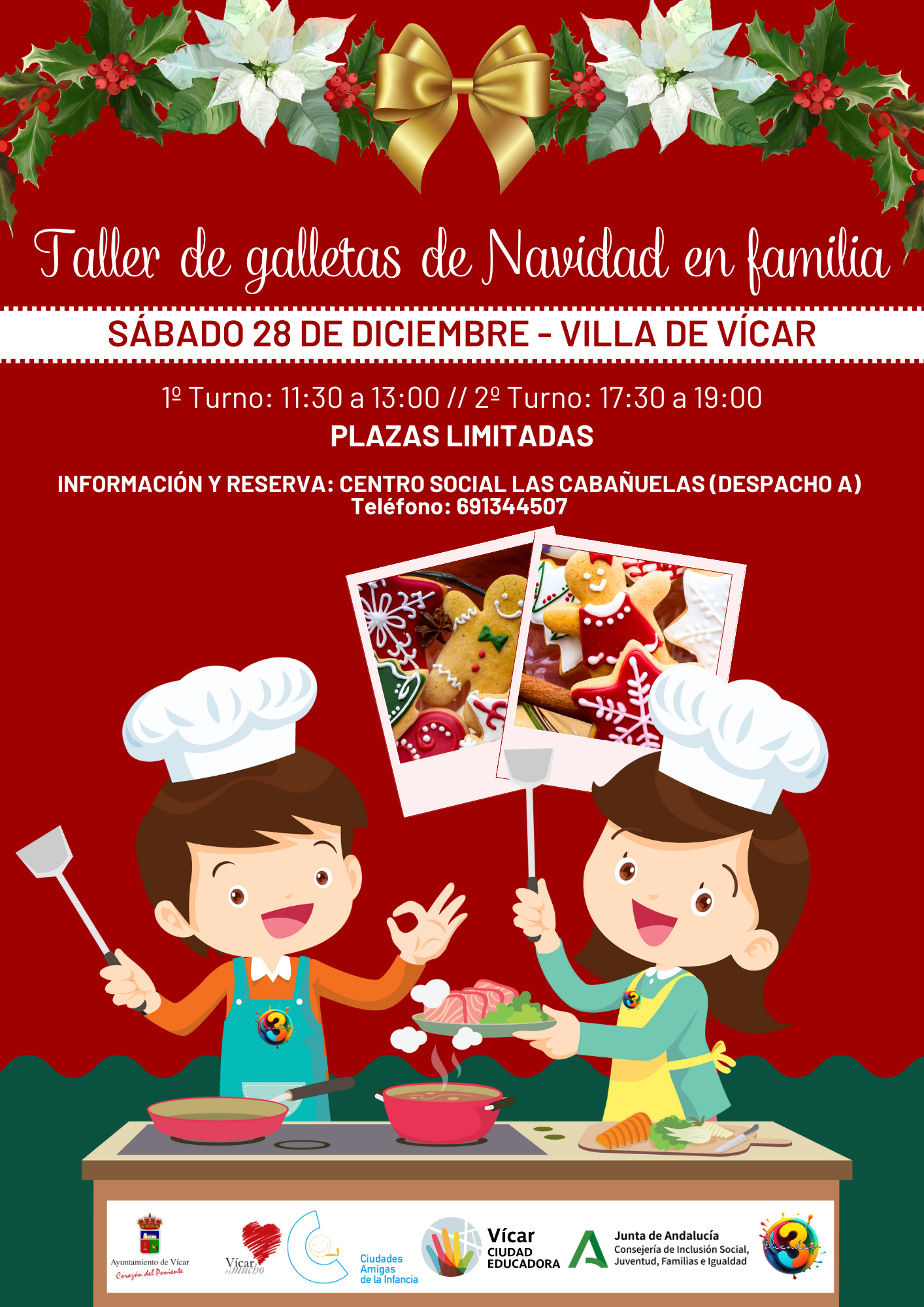 TALLER DE GALLETAS DE NAVIDAD EN FAMILIA